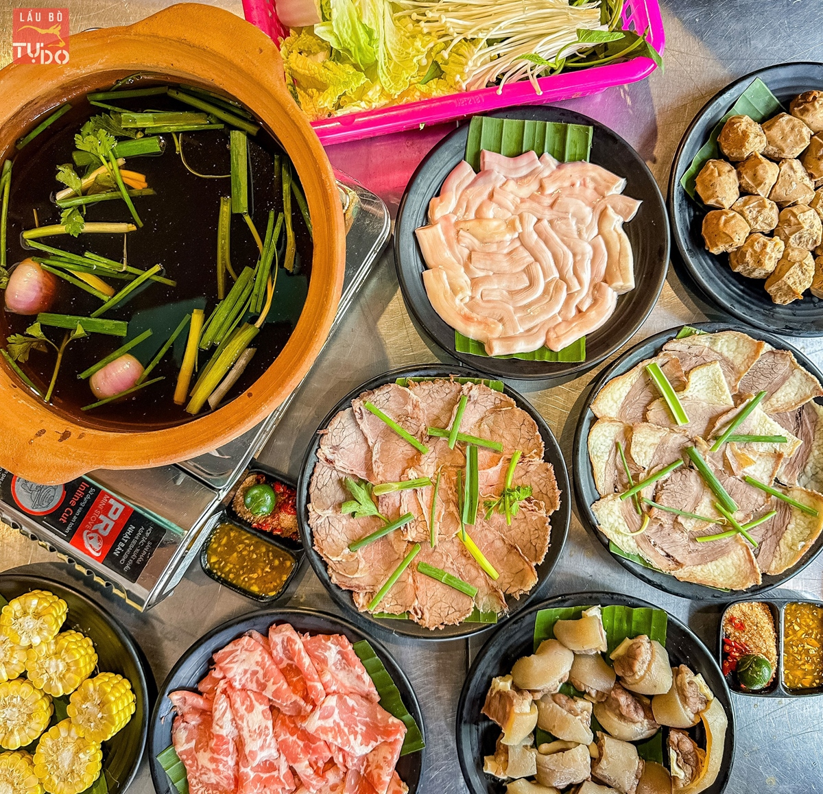 menu quán lẩu - quán nhậu sân vườn