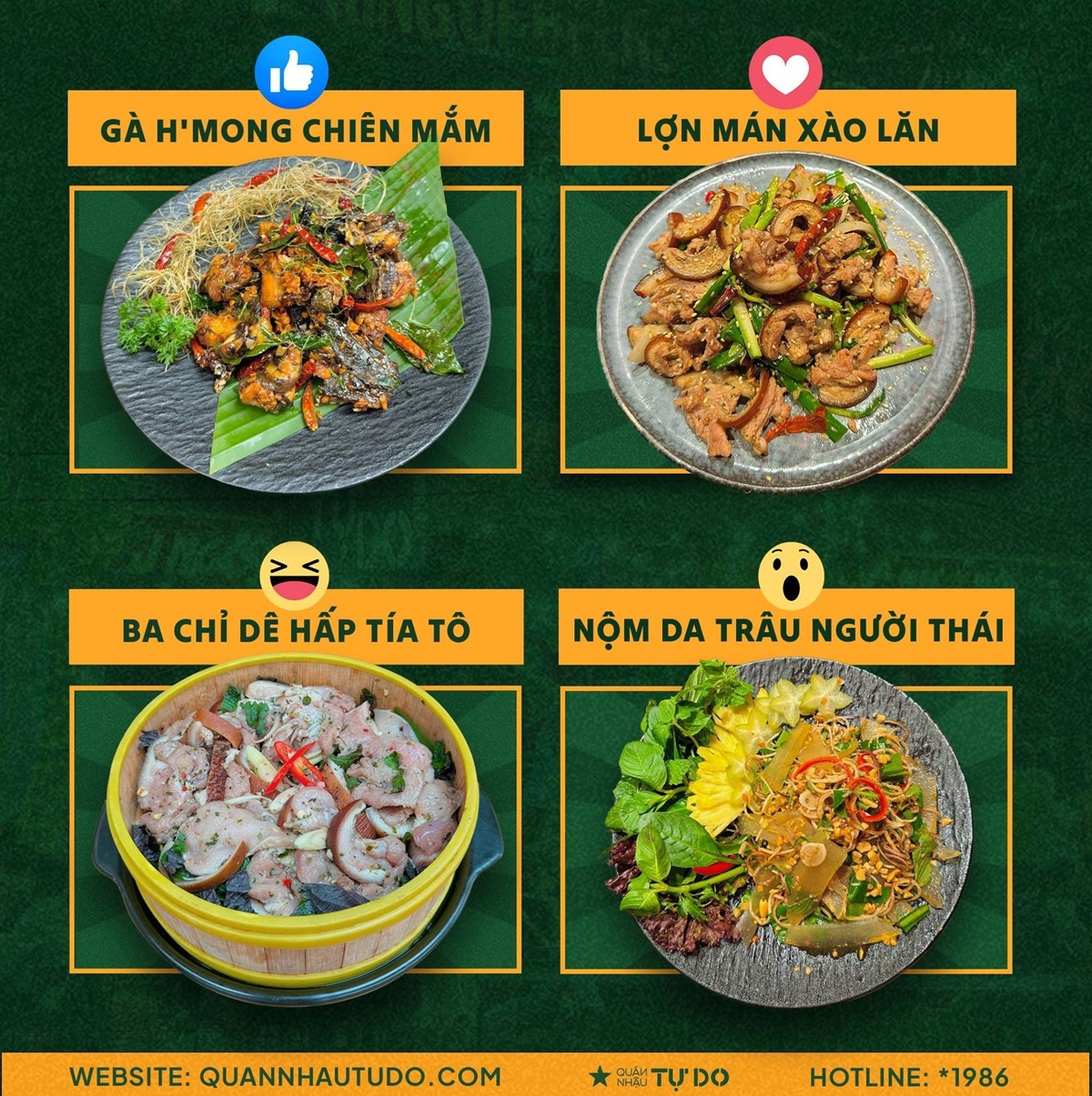Đặc sản Tây Bắc tại Quán Nhậu Tự Do