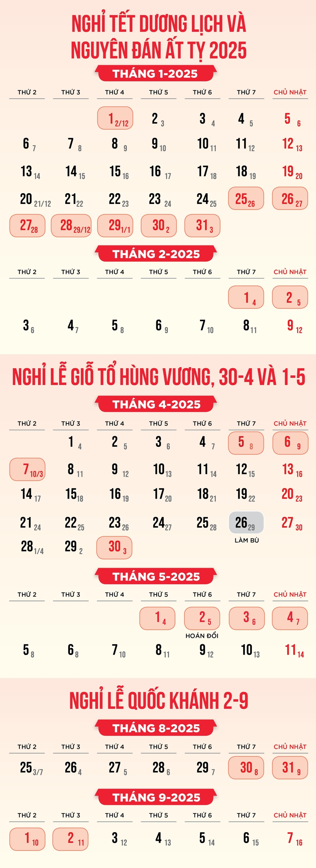 Lịch nghỉ Tết Nguyên đán 2025 a1