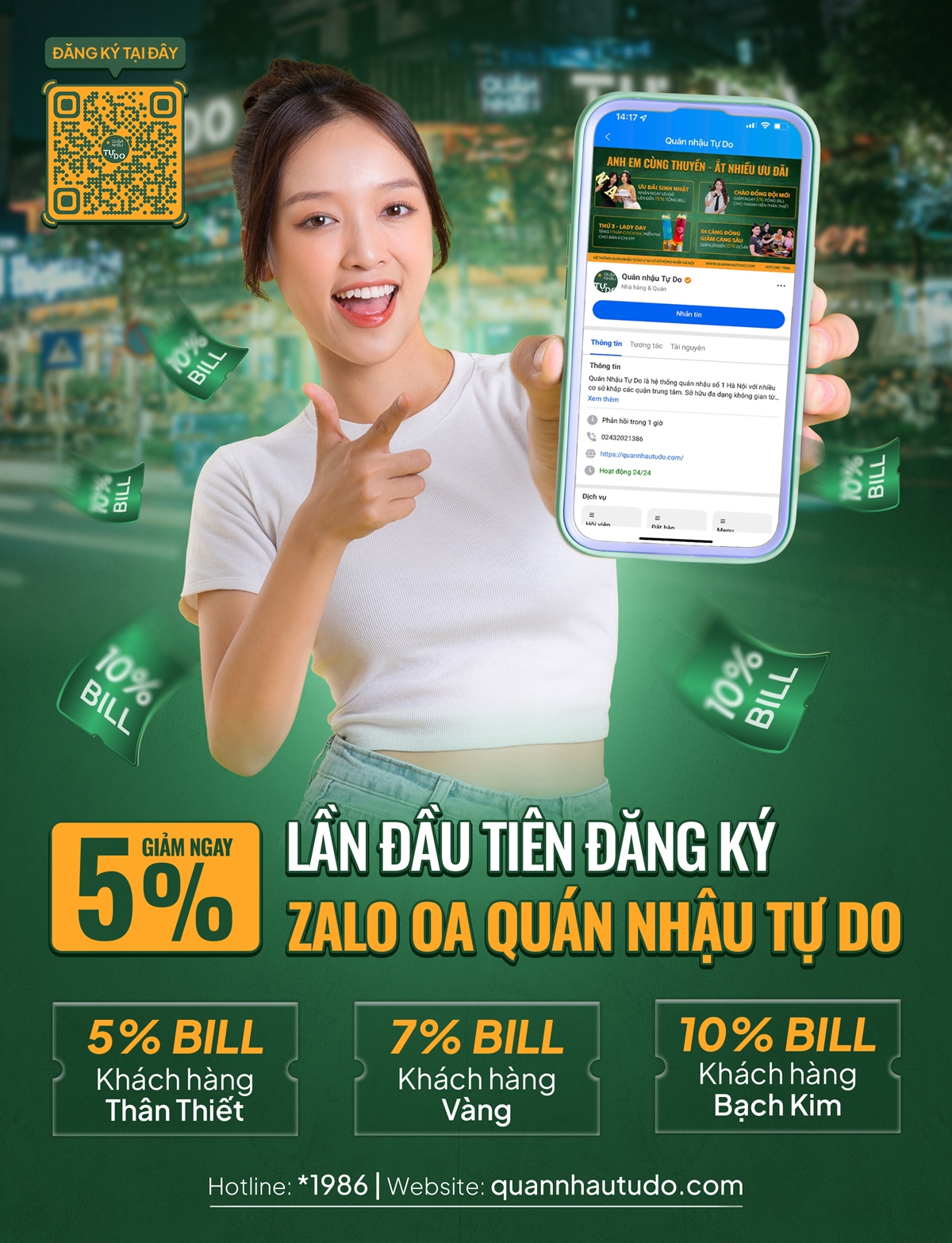 zalo oa quán nhậu tự do