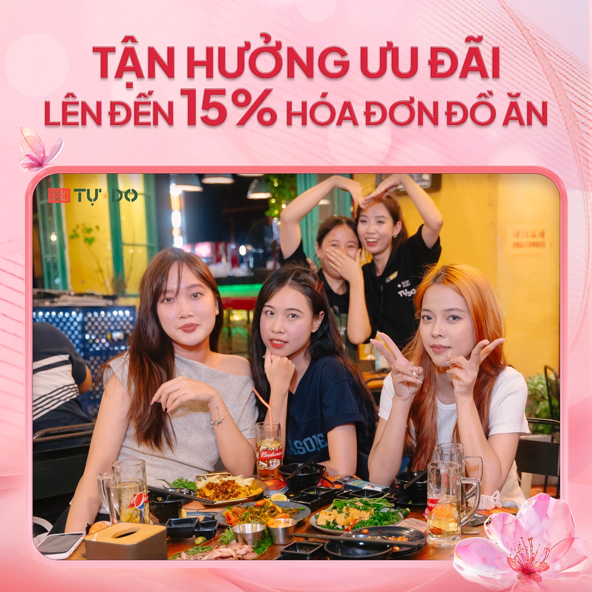 Chương trình ưu đãi lên tới 15% hóa đơn đồ ăn
