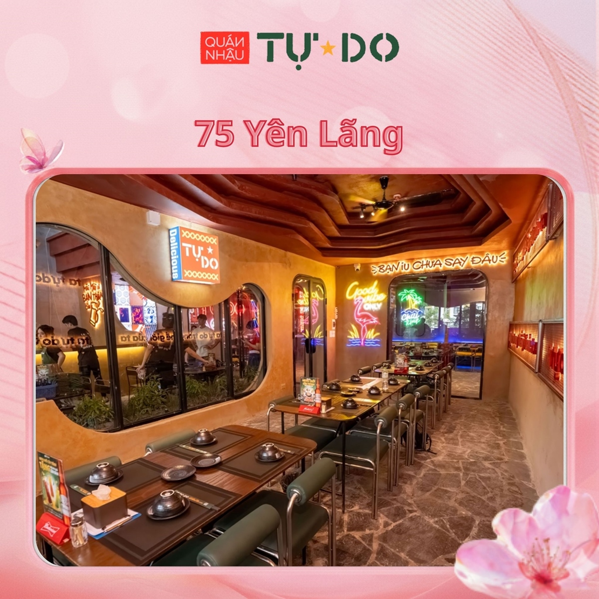 Phòng riêng tại Tự Do 75 Yên Lãng – Ấm cúng và “chuẩn gu” tiệc hội nhóm