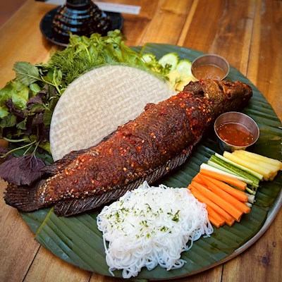 Cá quả nướng muối ớt