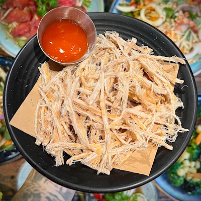 Mực khô nướng