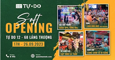 Soft Opening: Tặng 1 tỷ VNĐ ‼ Đặt bàn giảm 10% ‼ Cùng nhiều chương trình cực hot không thể bỏ lỡ.