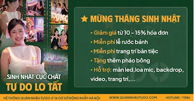 Sinh nhật đúng chất - Tự Do lo tất: Bộ Ưu Đãi đặt tiệc sinh nhật không thể bỏ lỡ