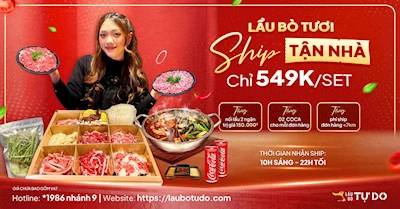 Ship Lẩu Bò Tươi tận nhà ‼️ Chỉ 549K/set ‼️ Tặng nồi lẩu 2 ngăn trị giá 150K ‼️ Miễn phí ship