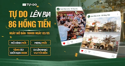 Quán Nhậu Tự Do Hồng Tiến - Quán nhậu rộng hơn 2000m2 đổ bộ về Long Biên