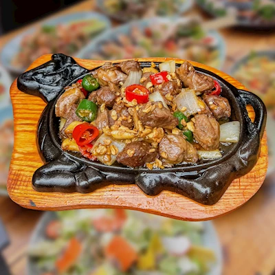 Thịt dải heo cháy tỏi