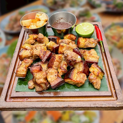 Lợn mán nướng giềng mẻ