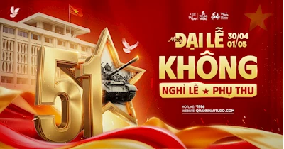 HÂN HOAN NGÀY GIẢI PHÓNG - ĂN MỪNG CÙNG TỰ DO
‼️ KHÔNG NGHỈ LỄ - KHÔNG PHỤ THU ‼️