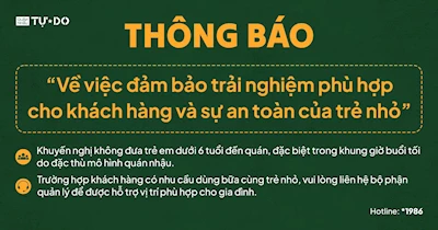 THÔNG BÁO TỪ QUÁN NHẬU TỰ DO