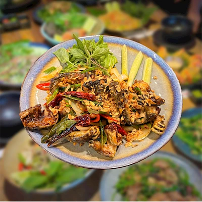 Ếch Chiên Mắm Tỏi