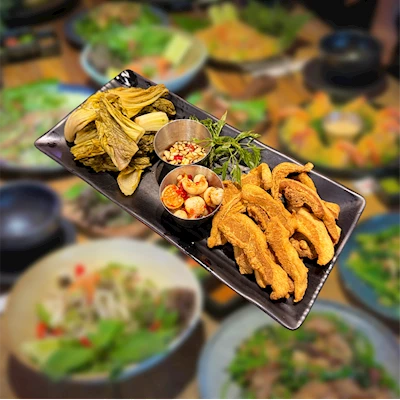 Tóp Mỡ Dưa Chua Cà Mặn Nghệ An