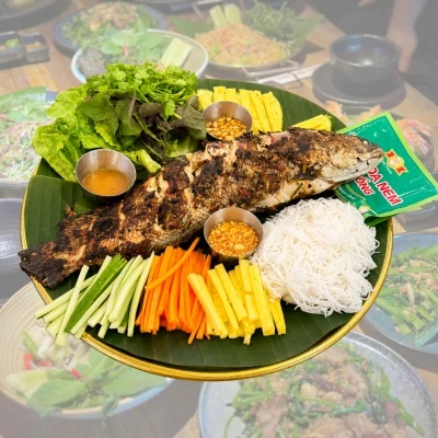 Cá Quả Nướng Mọi