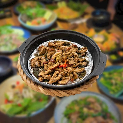 Ba Chỉ Lợn Mán Nổ Muối