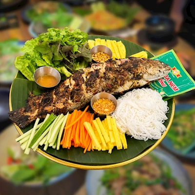 Cá Quả Nướng Mọi