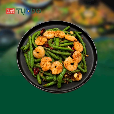 Đậu Pháp Xào Tôm Sốt Xo